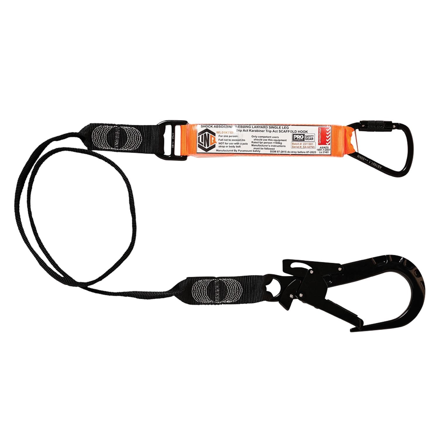 LINQ Elite Single Leg Shock Absorbing Webbing Lanyard_24