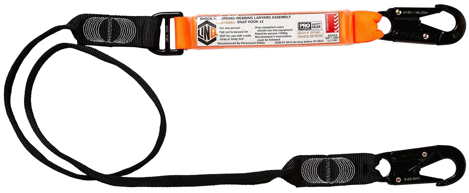 LINQ Elite Single Leg Shock Absorbing Webbing Lanyard_28