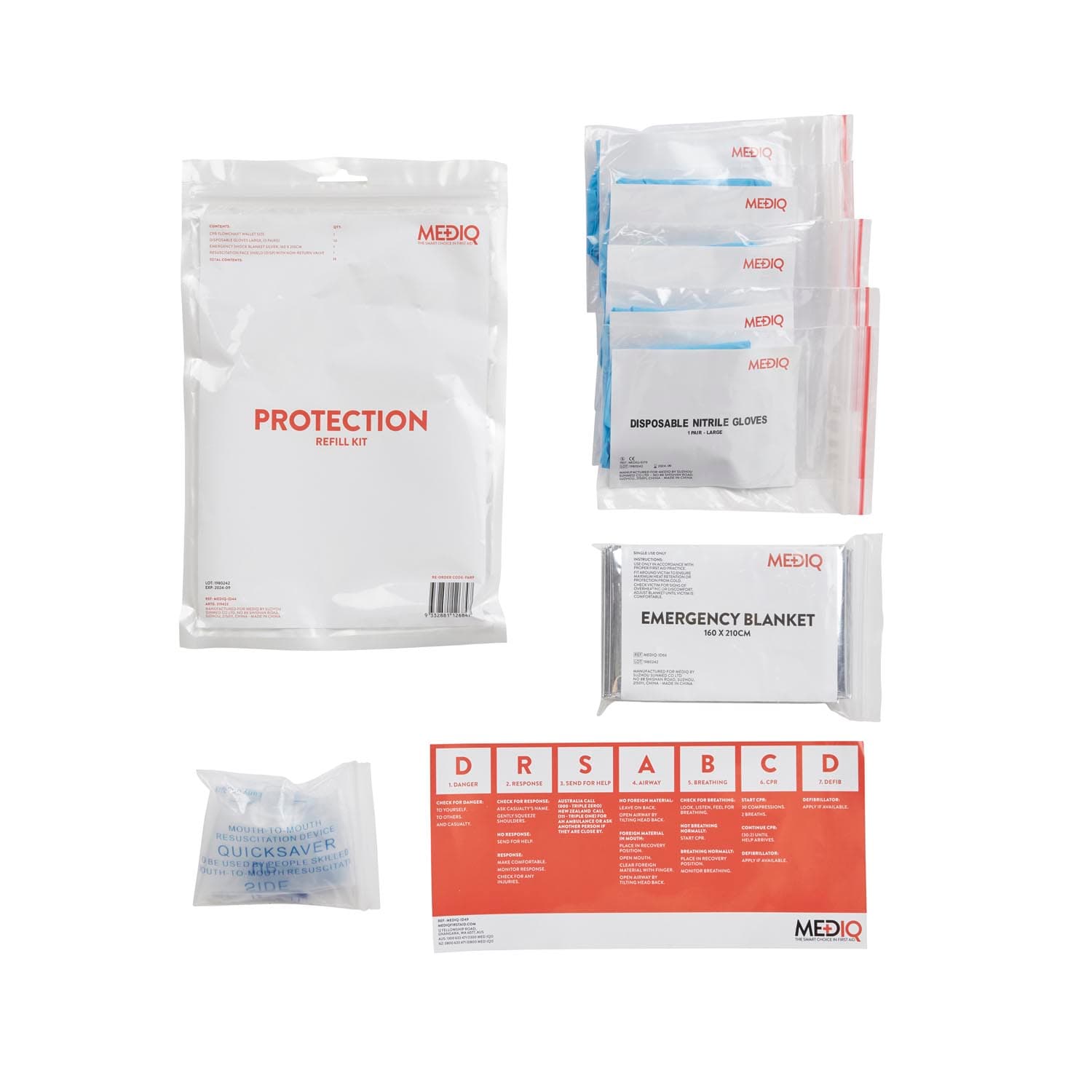 MEDIQ First Aid Kit Refill Module #2 -Protection