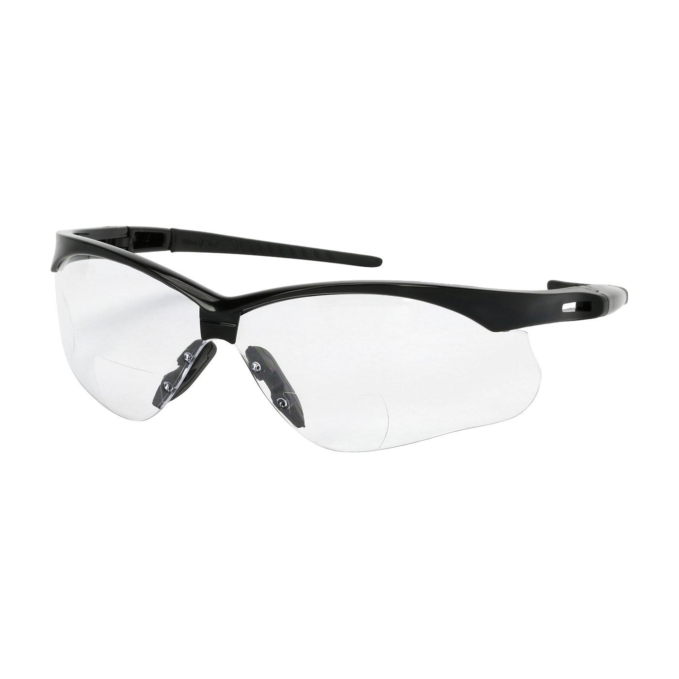 Anser™ Semi-Rimless Safety Readers with Black Frame, Clear Lens and Anti-Scratch / Anti-Fog Coating