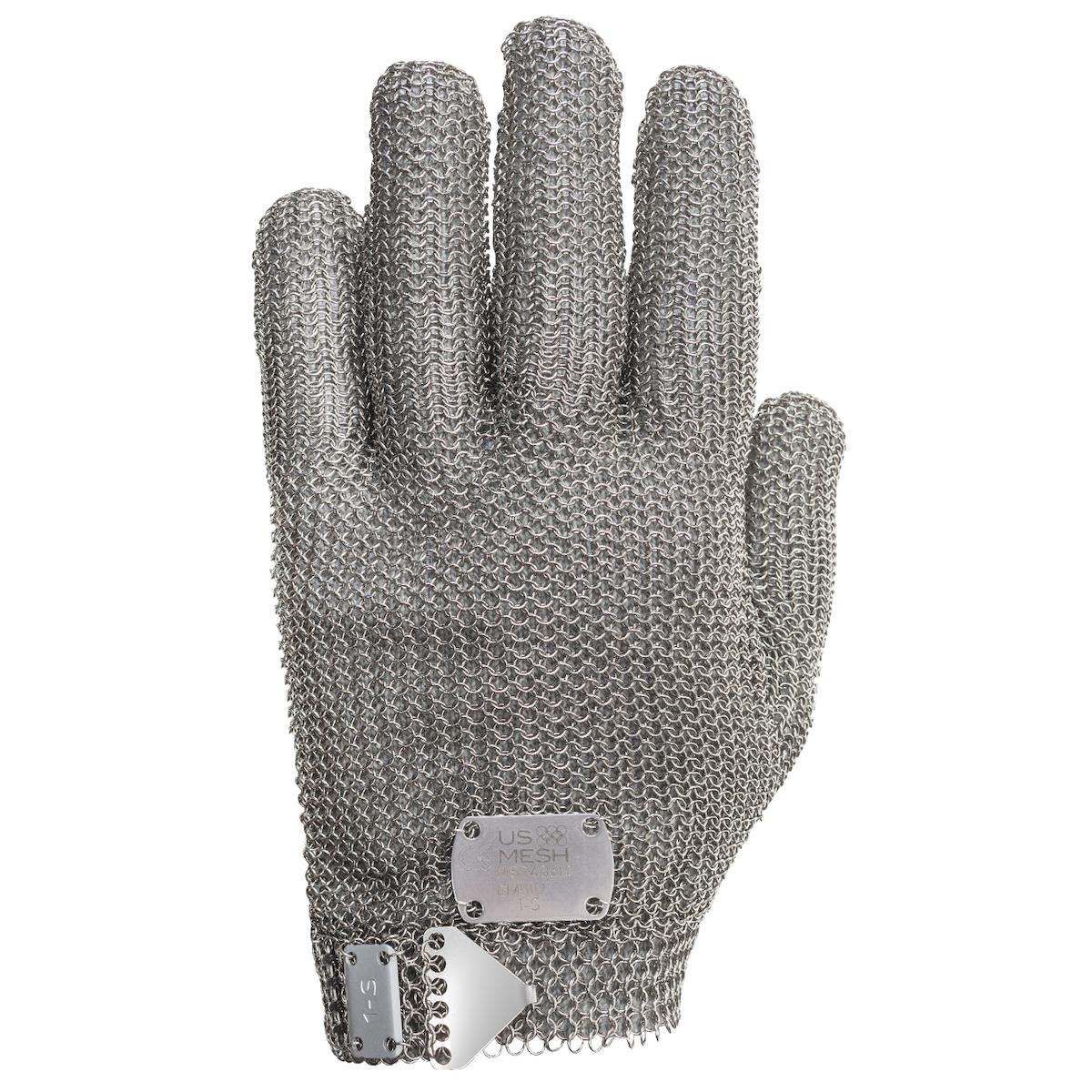 US Mesh Stainless Steel Mesh Glove with Steel Prong Closure - Wrist Length (USM-1180)