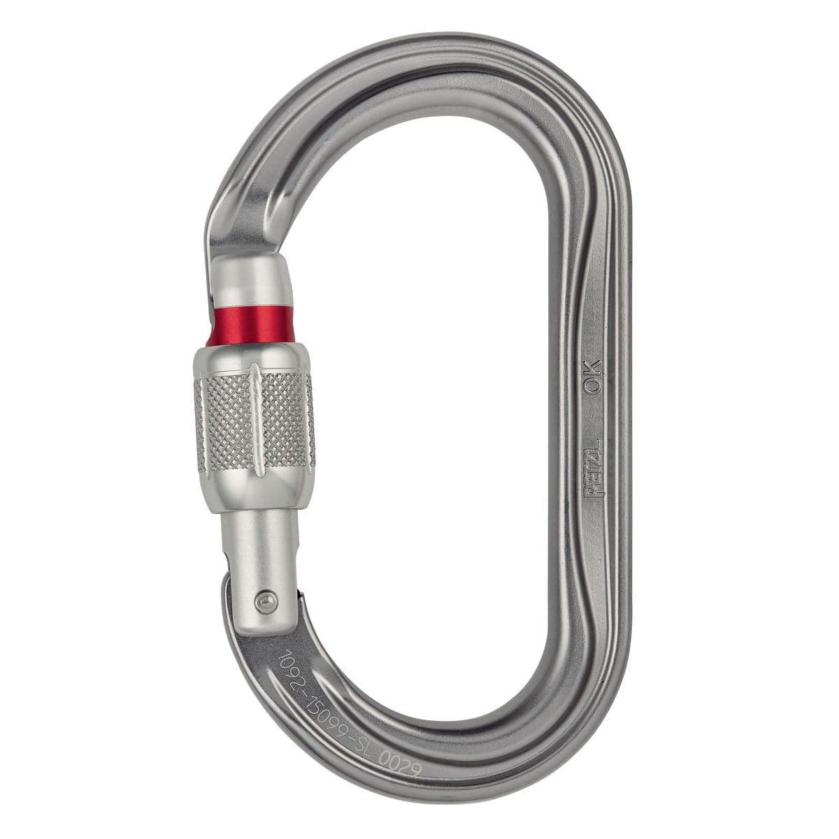 Petzl Ok Screwgate Carabiner Grey