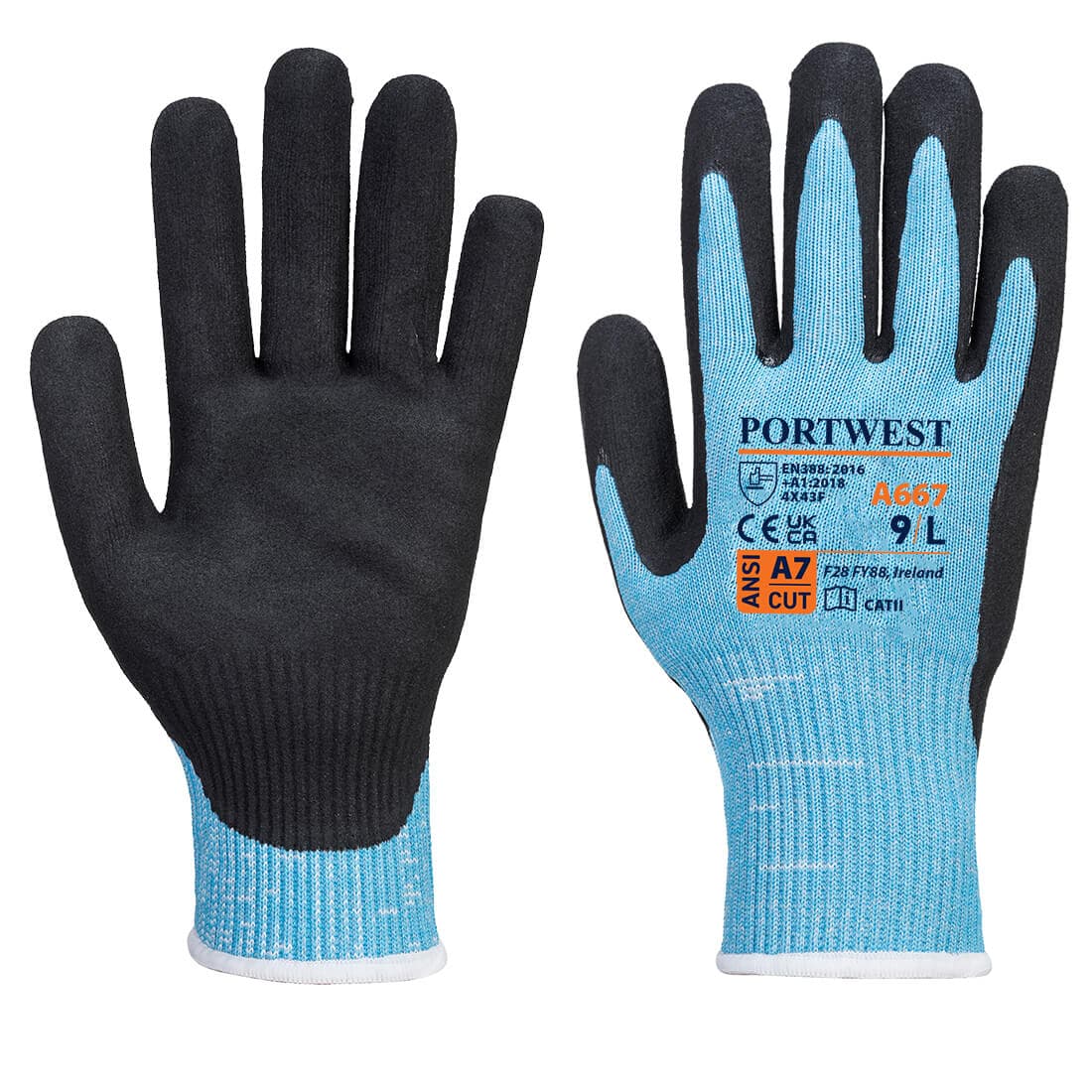 Portwest Claymore AHR Cut Glove (Blue/Black)