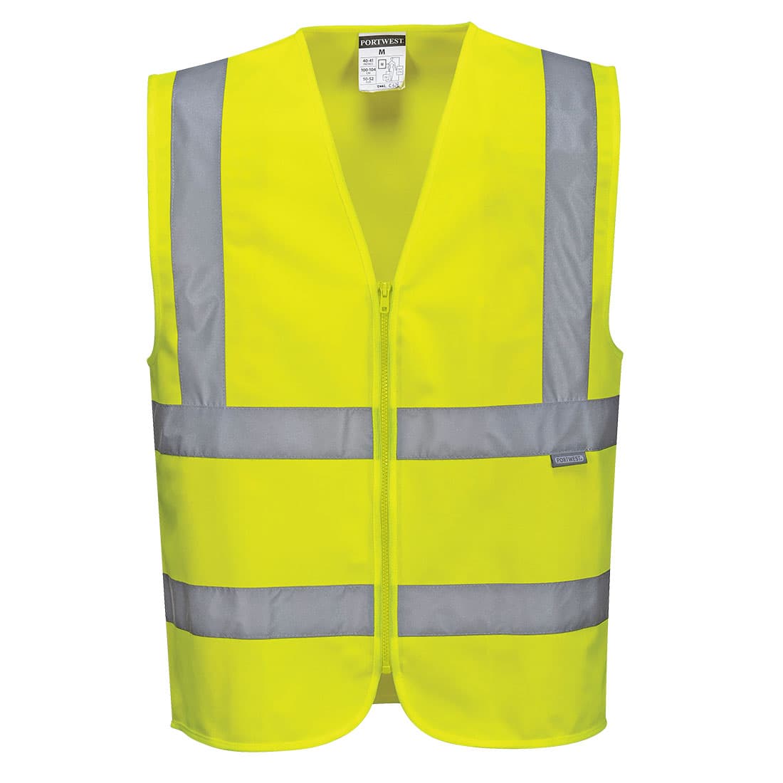 Portwest Hi-Vis Zipped Band and Brace Vest (Yellow)