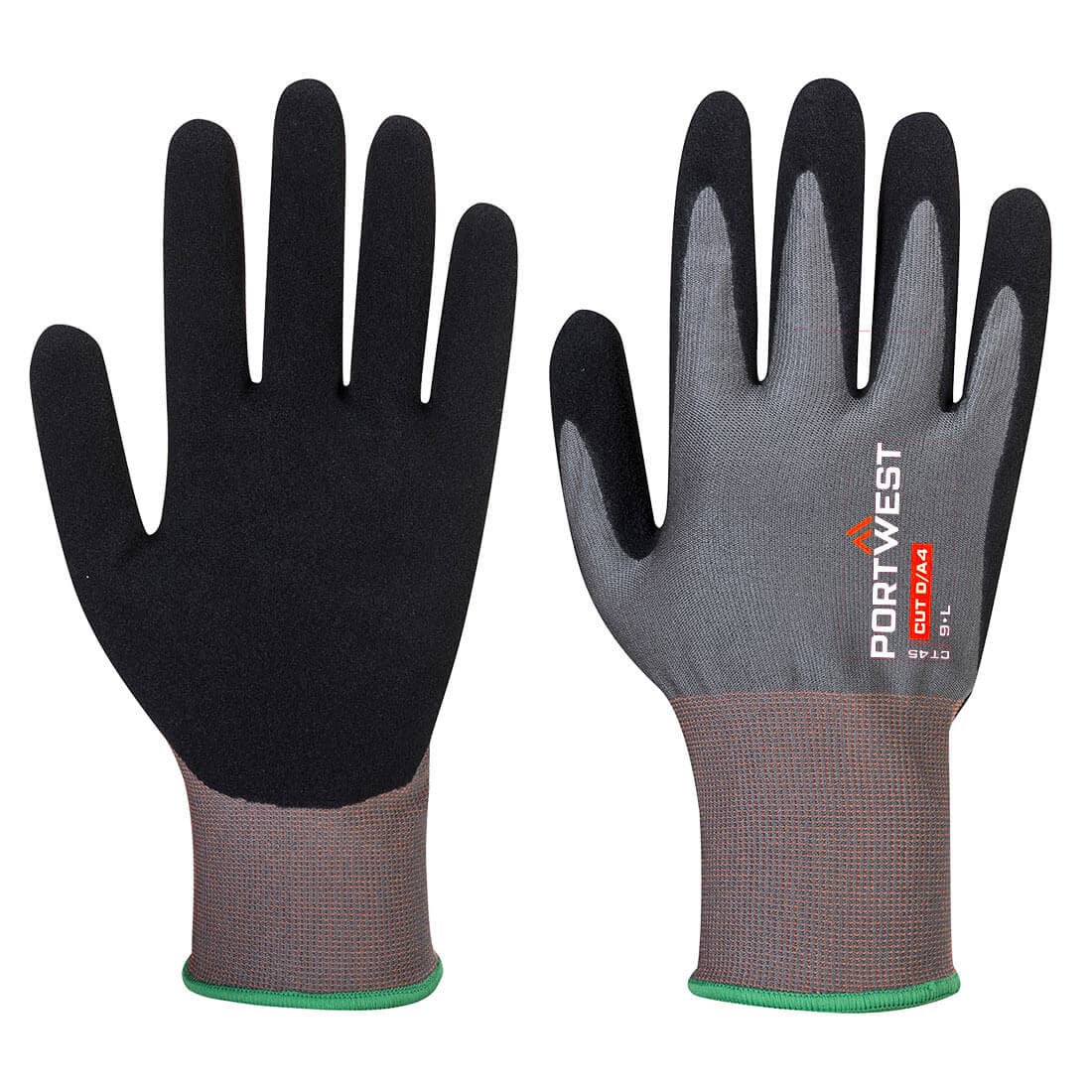 Portwest CT Cut D18 Nitrile Glove (Grey/Black)