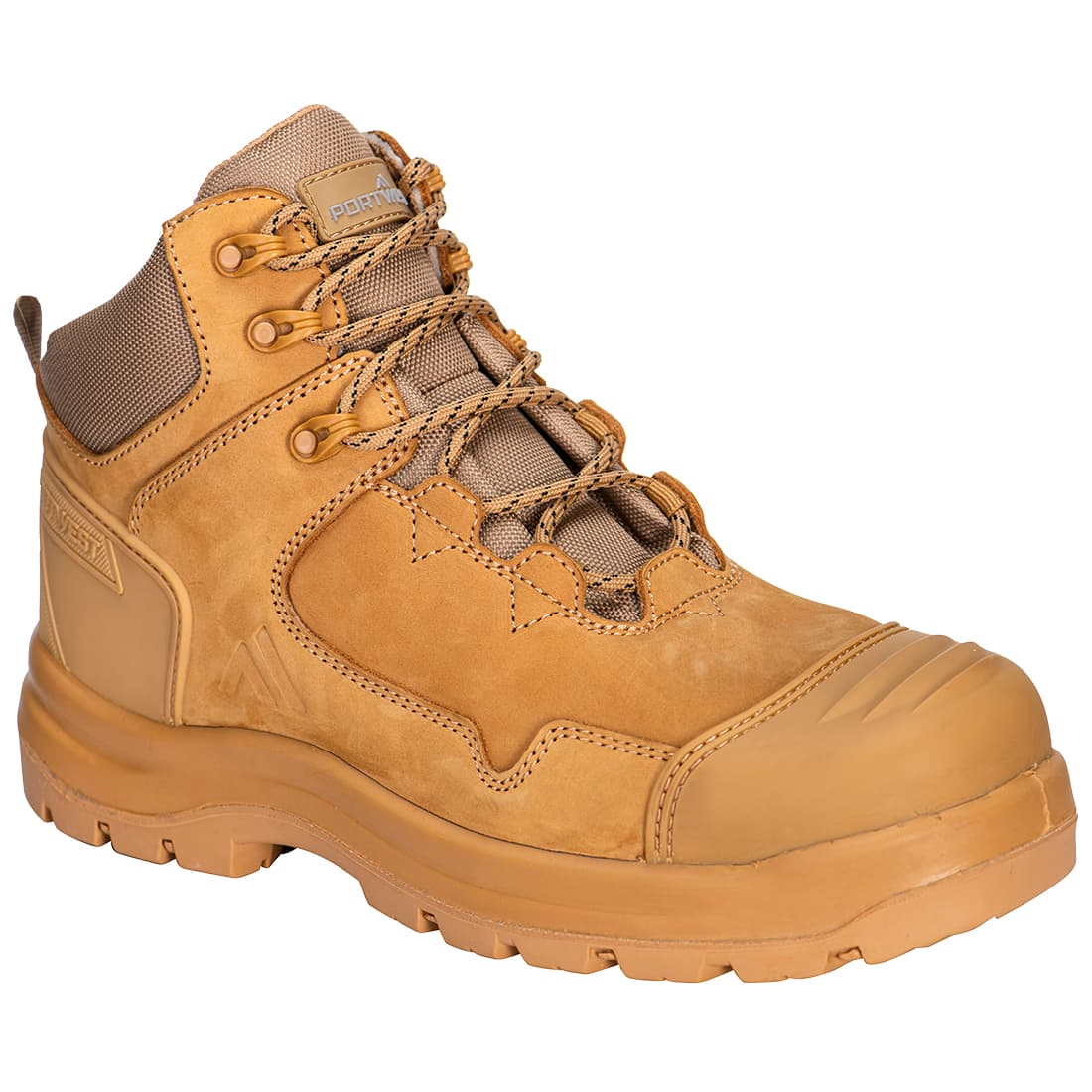 Portwest Apex Composite Mid Safety Boot S3S HRO SR FO Black (Wheat)