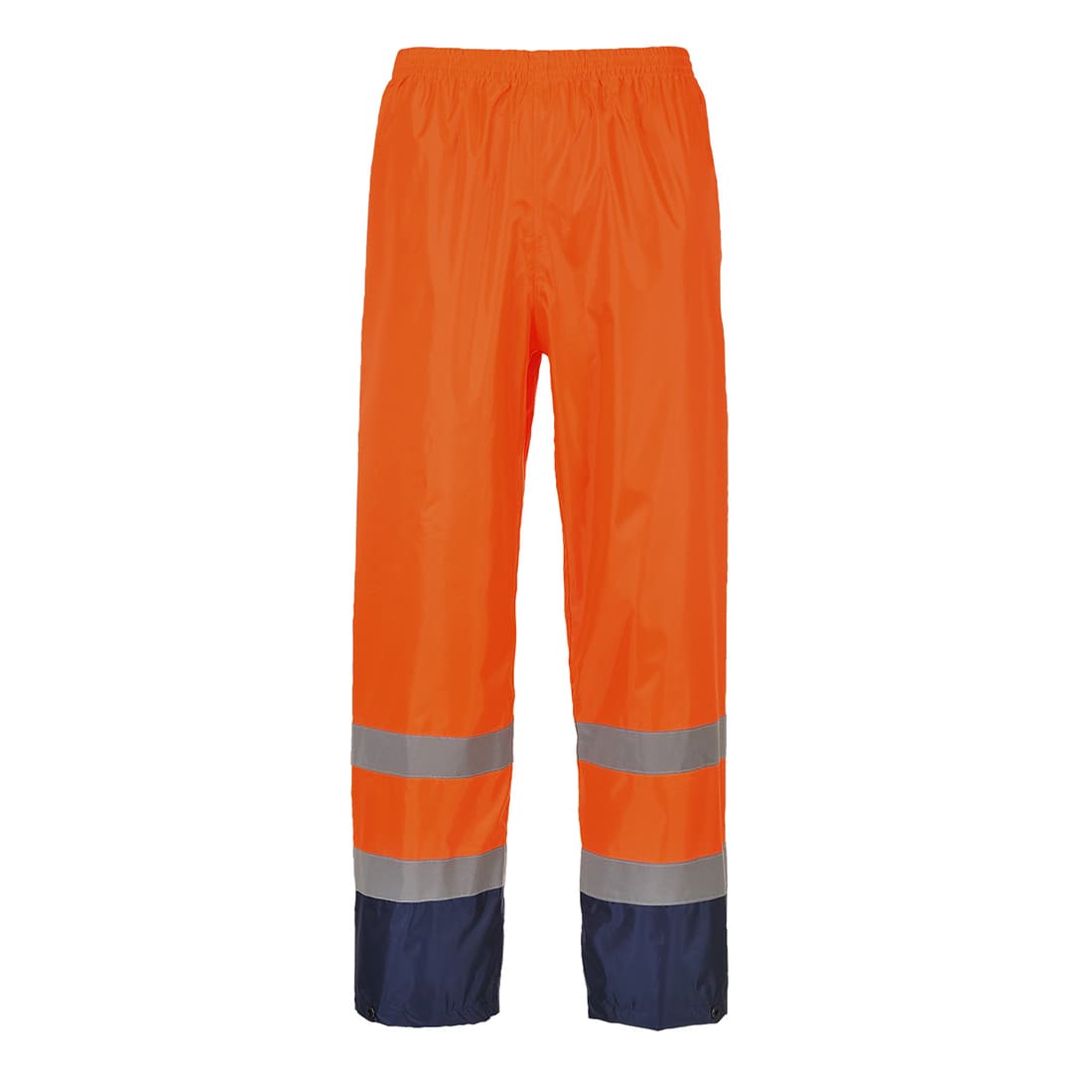 Portwest Hi-Vis Classic Two Tone Rain Pants (Orange/Navy)