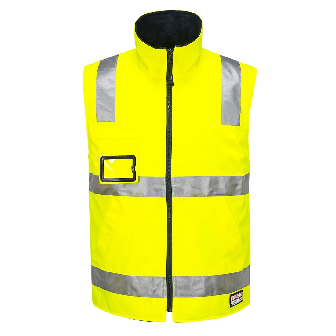 Portwest Huski Hi-Vis Reversible Vest  (Yellow)