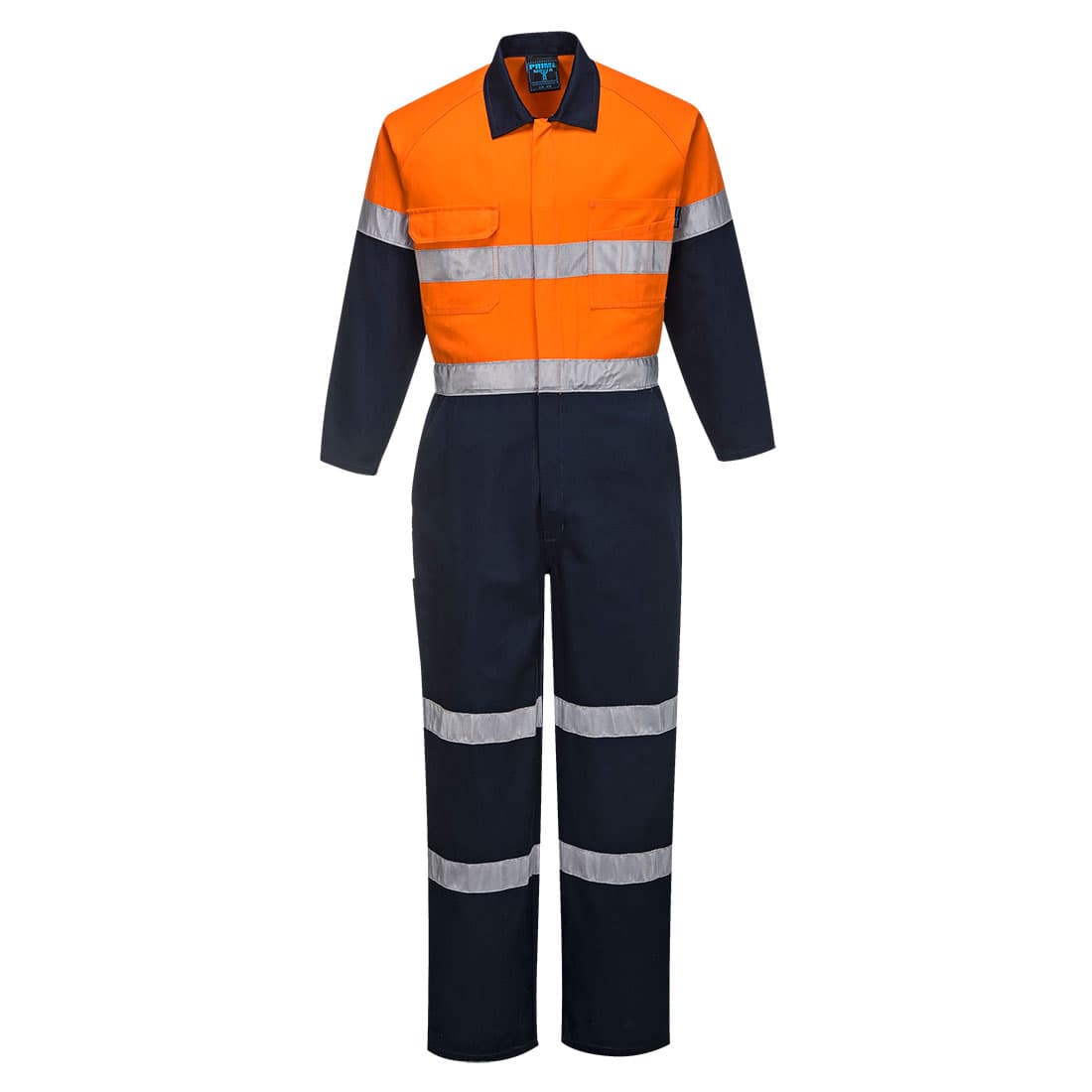 Portwest Hi-Vis Contrast Coverall  (Orange/Navy)