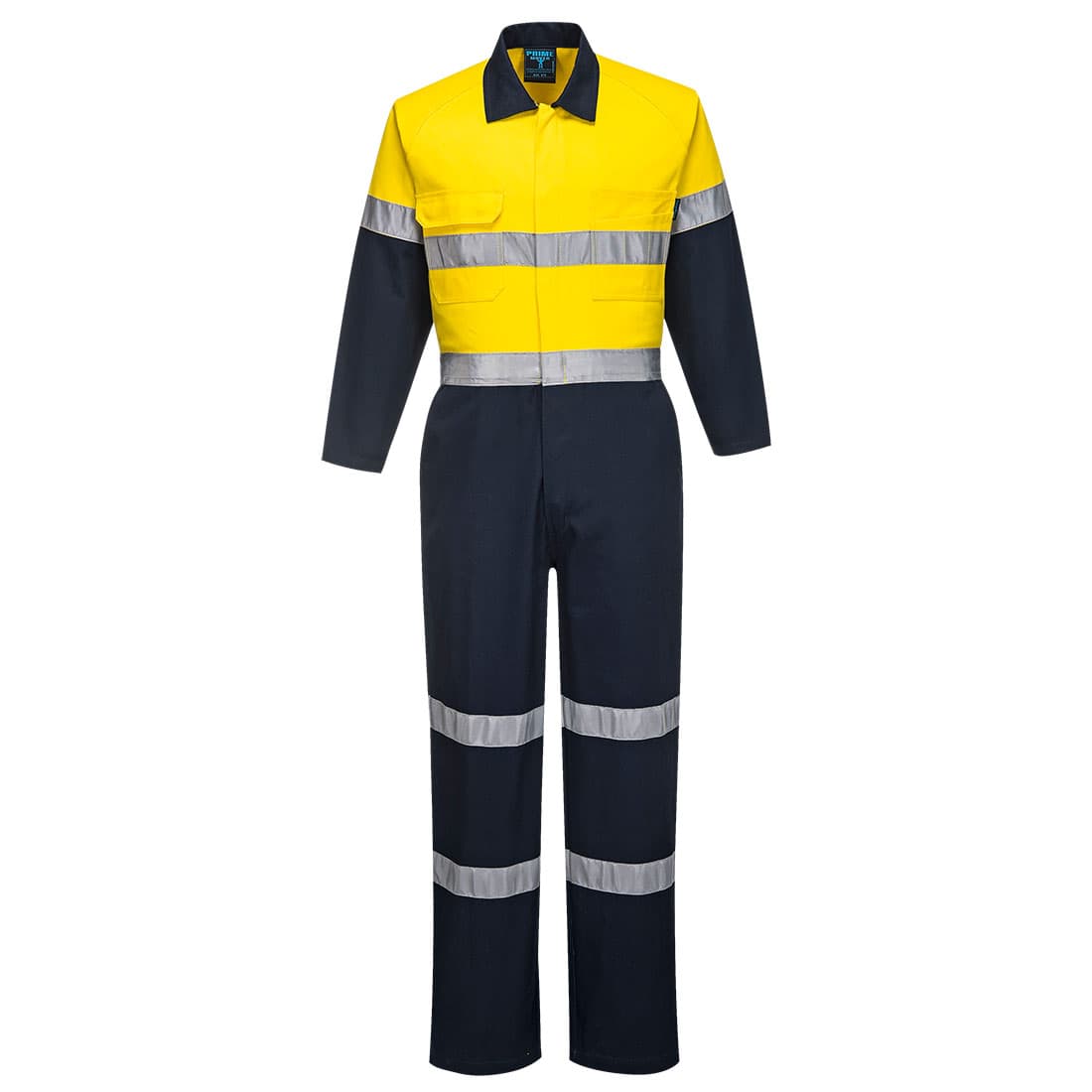 Portwest Hi-Vis Contrast Coverall  (Yellow/Navy)