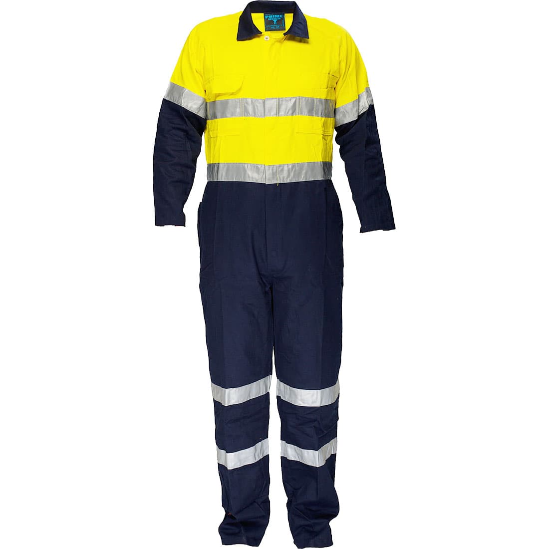 Portwest Hi-Vis Contrast Coverall  (Yellow/Navy)_2