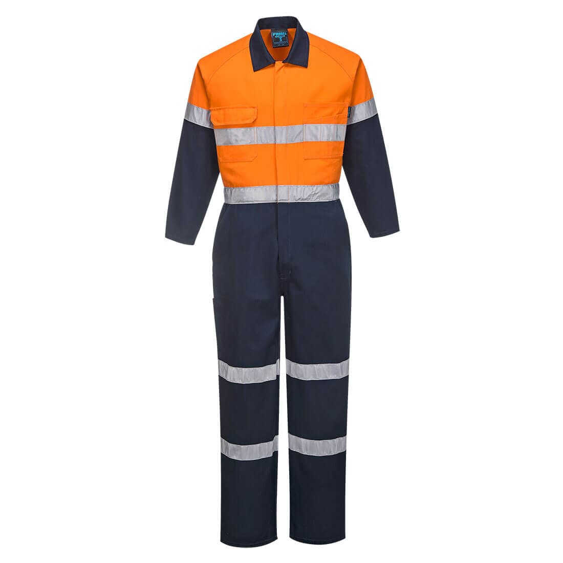 Portwest Hi-Vis Lightweight Contrast Coverall  (Orange/Navy)