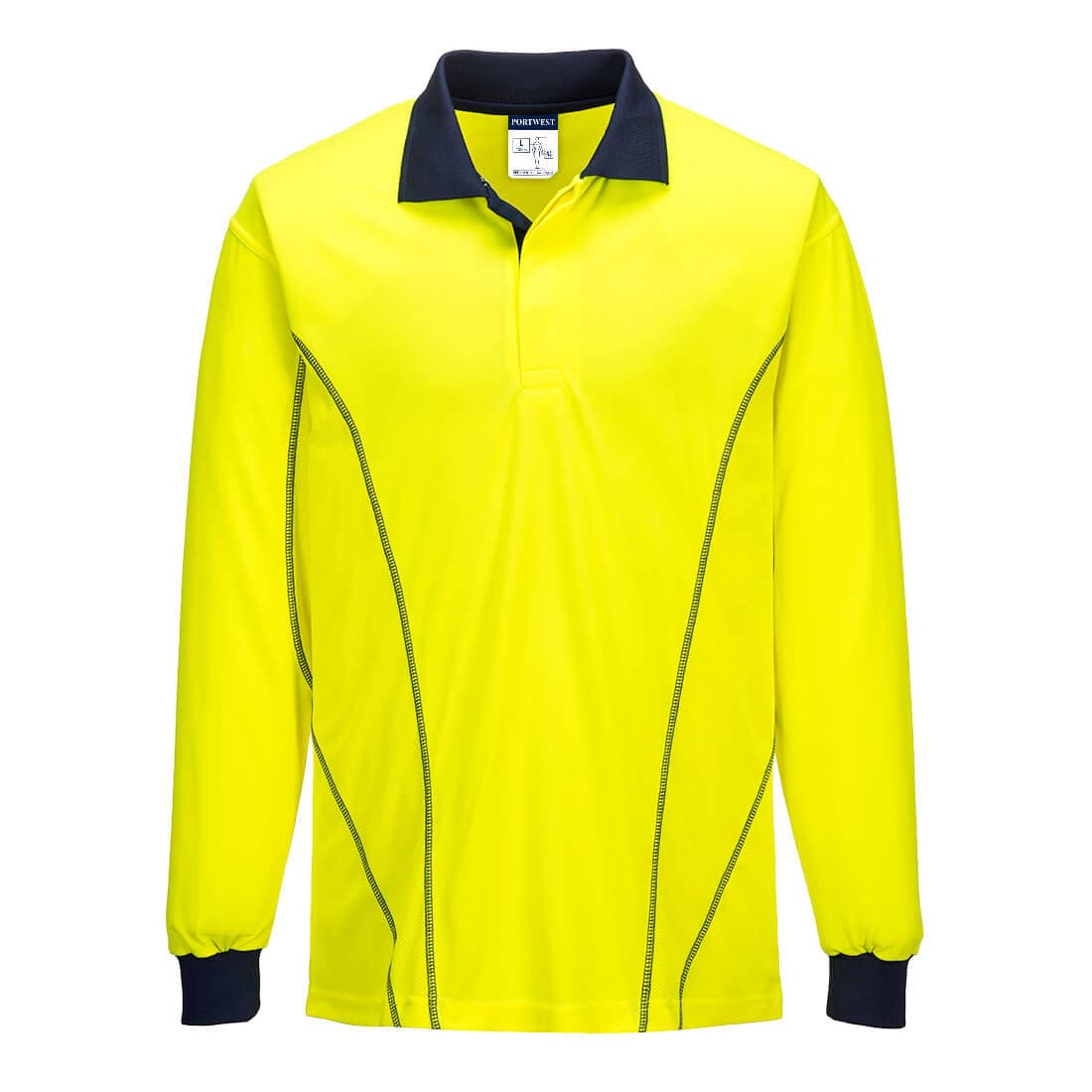 Portwest AirMesh Long Sleeve Polo (Yellow)