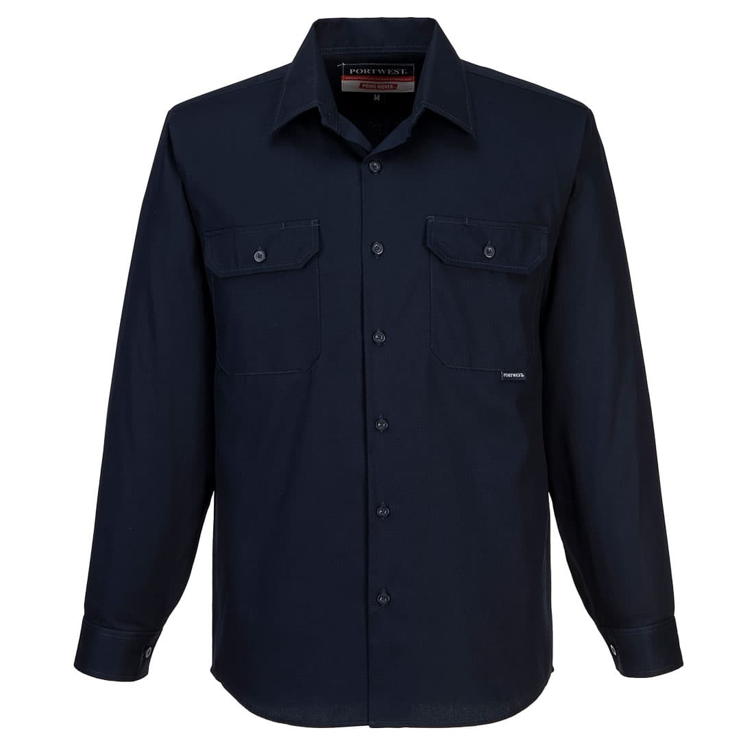 Portwest Adelaide Shirt, Long Sleeve, Regular Weight (Navy)