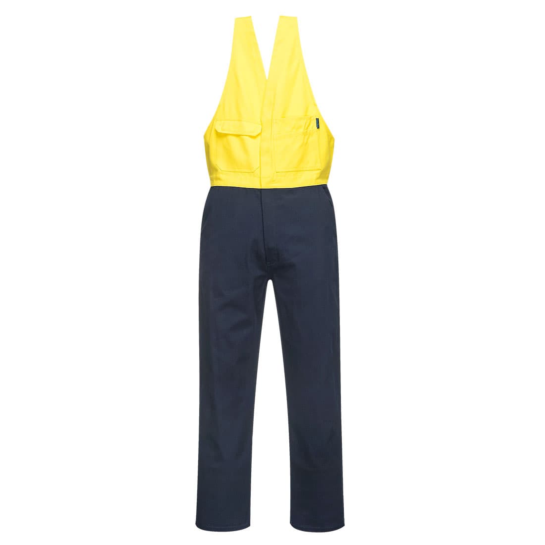 Portwest Regular Weight Action Back Overalls (Yellow/Navy)_1