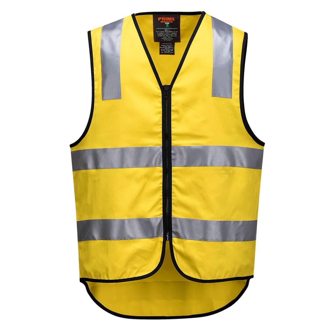 Portwest Hi-Vis Cotton Zipped Vest  (Yellow)