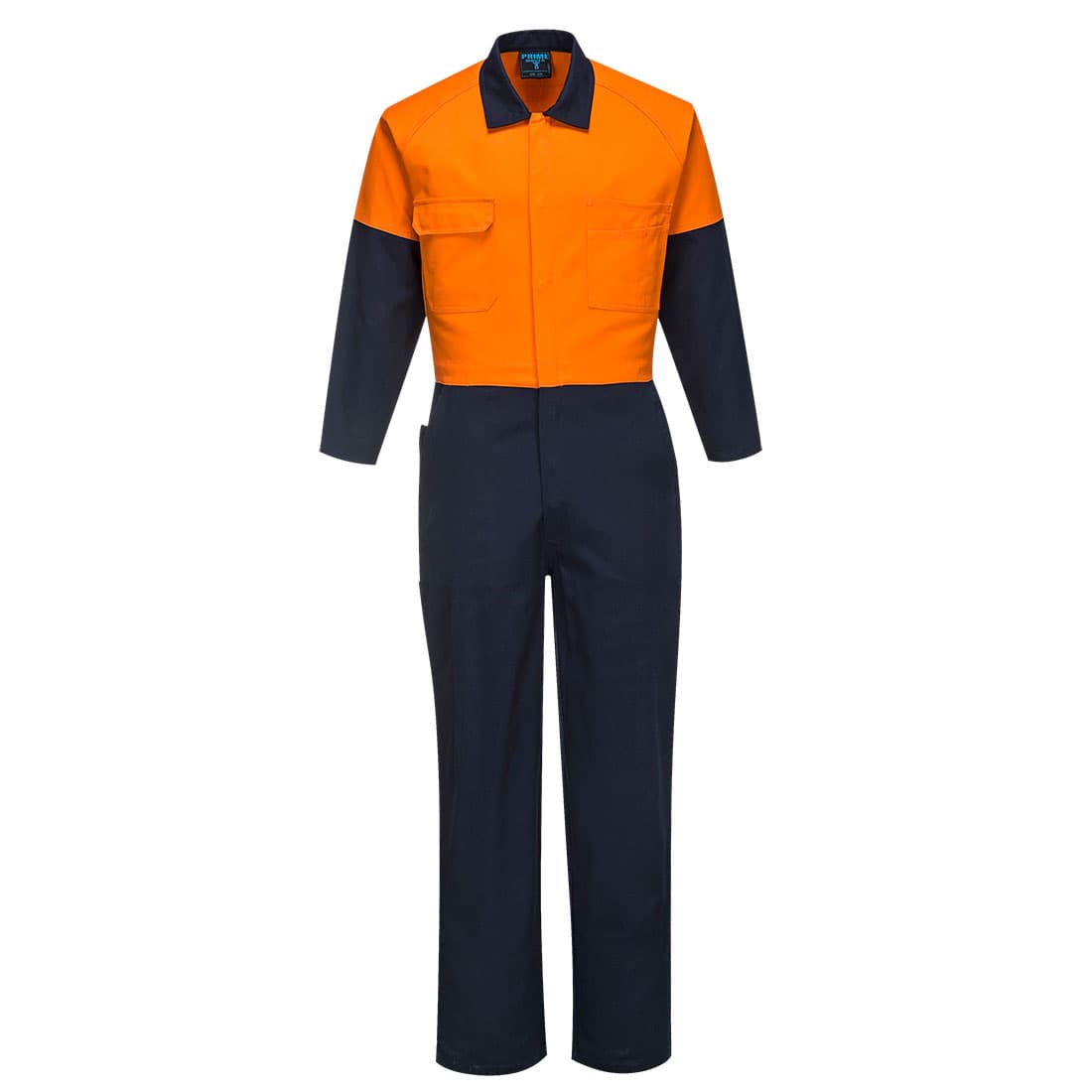 Portwest Hi-Vis Contrast Class D Coverall  (Orange/Navy)