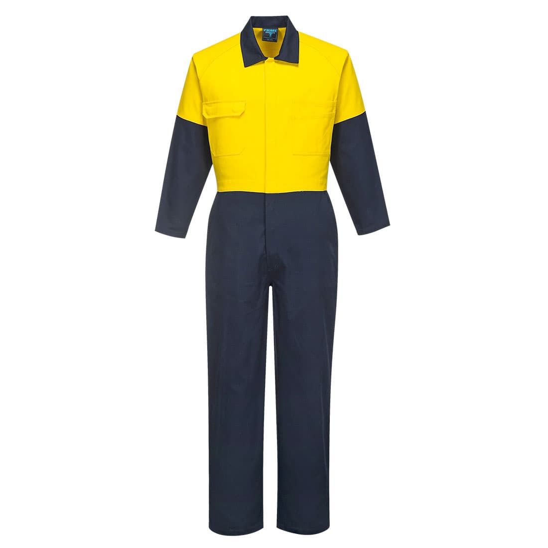 Portwest Hi-Vis Contrast Class D Coverall  (Yellow/Navy)