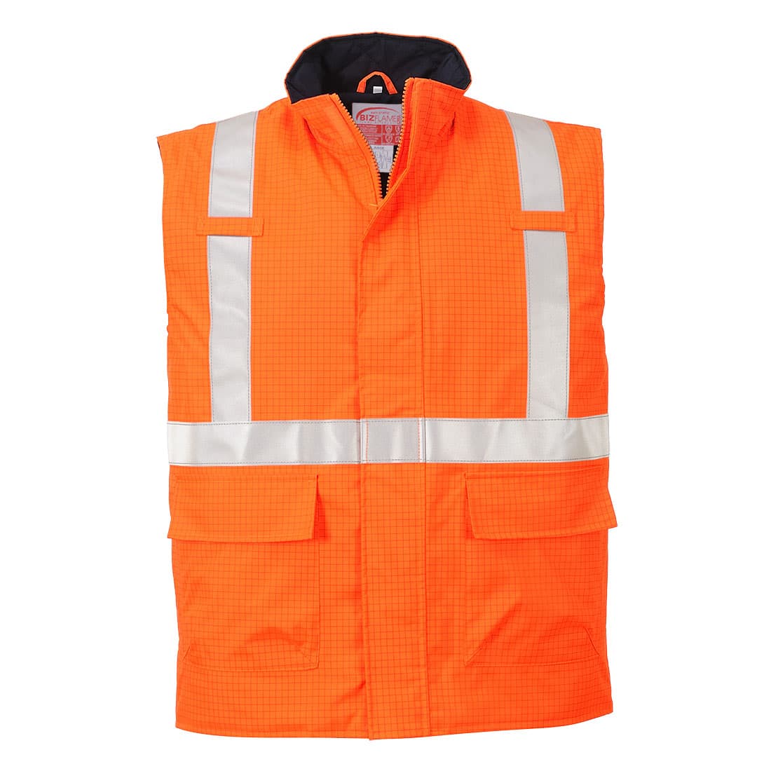 Portwest Bizflame Rain Hi-Vis Antistatic FR Bodywarmer (Orange)