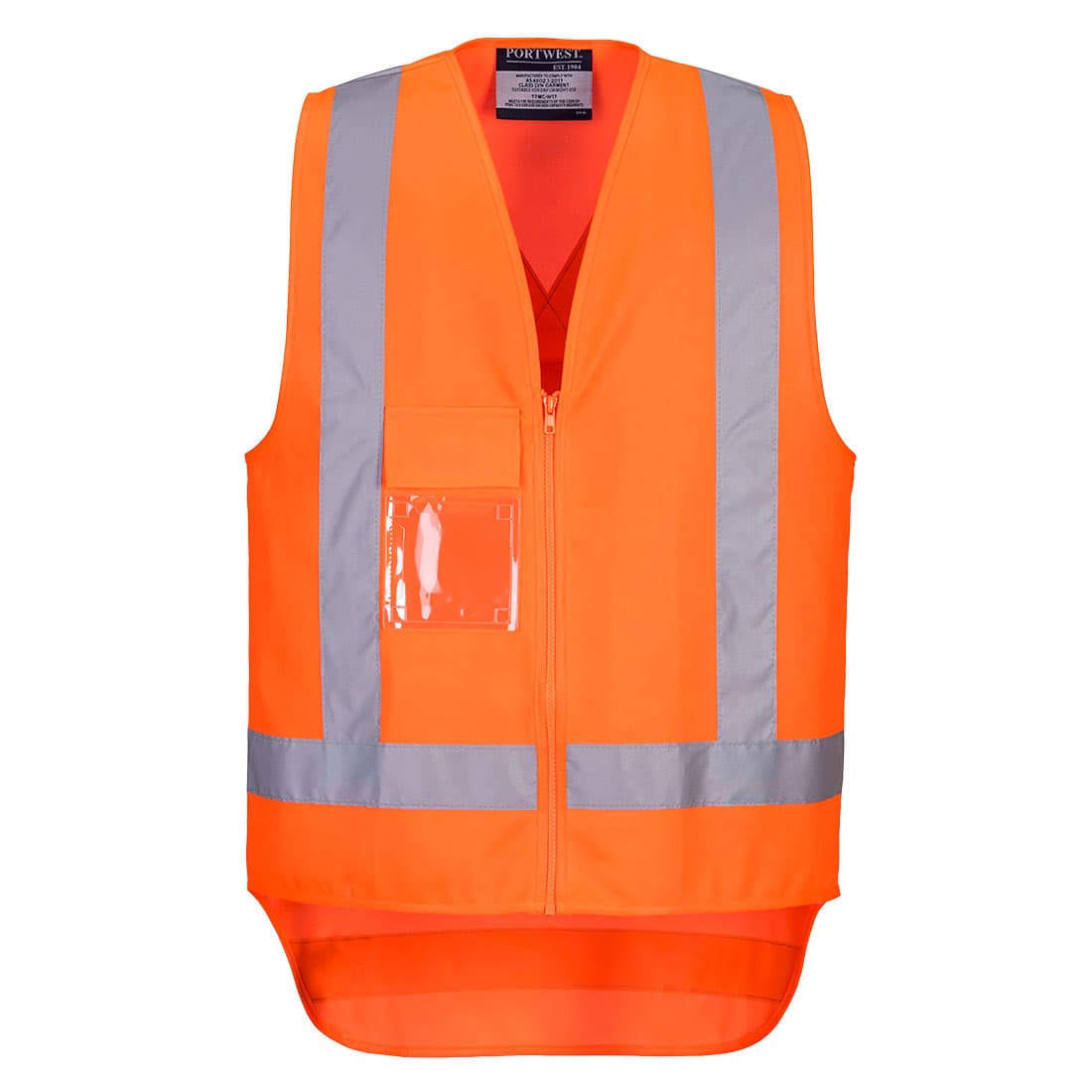 Portwest TTMC-W17 Hi-Vis X Back Zipped Vest  (Orange)