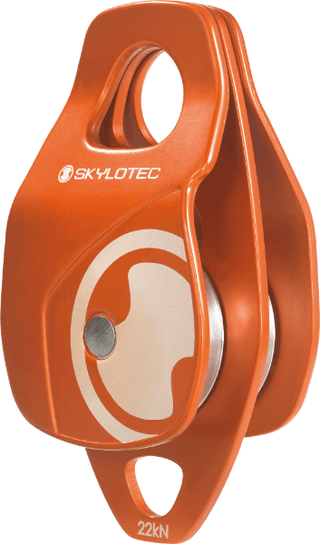 Skylotec Double Roll 2L 50kN Alloy Double Pulley with 2 Cut-Outs, 27mm Eye , Max 13mm Rope