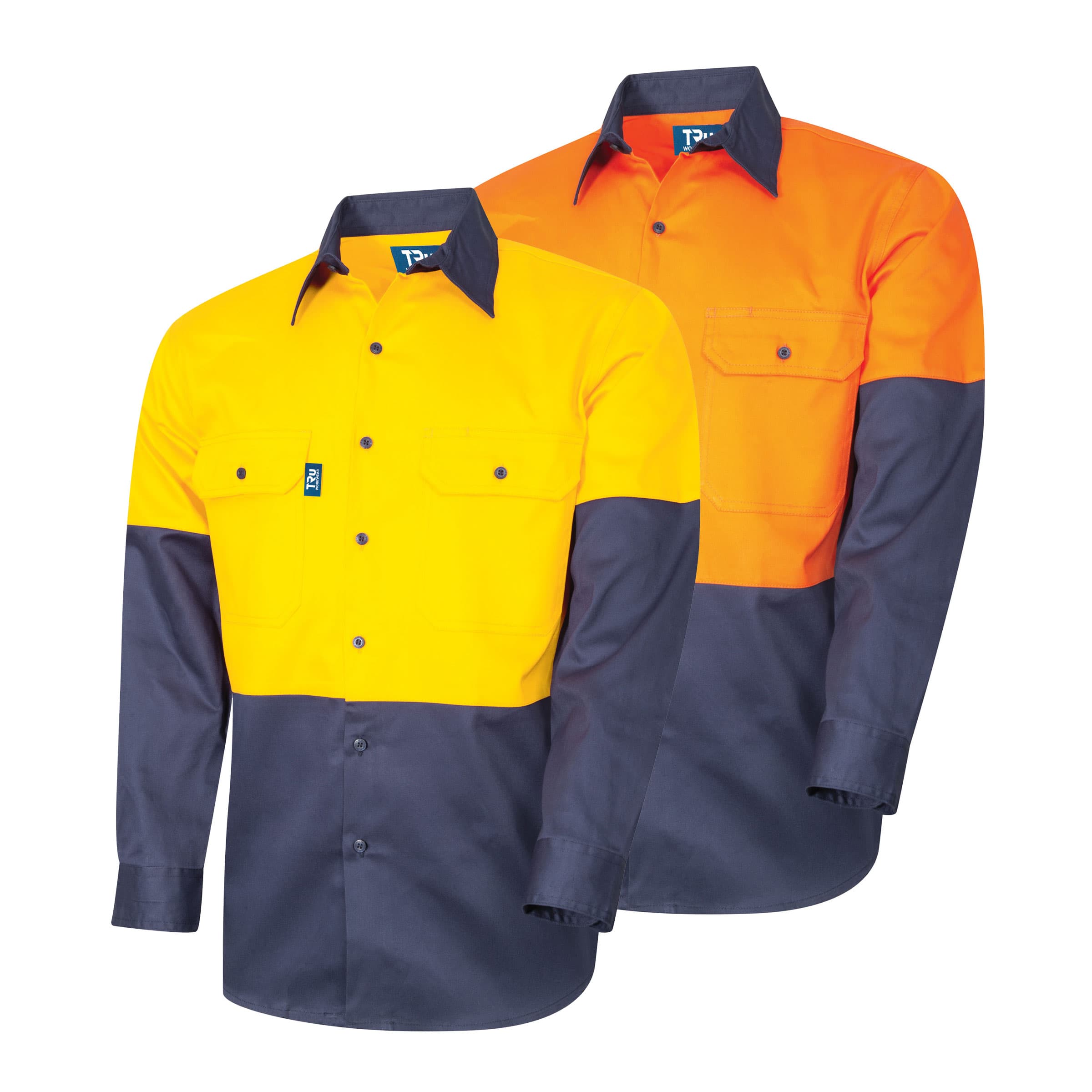 TRu Workwear Shirt 190gsm L/S Two Tone Cotton Drill