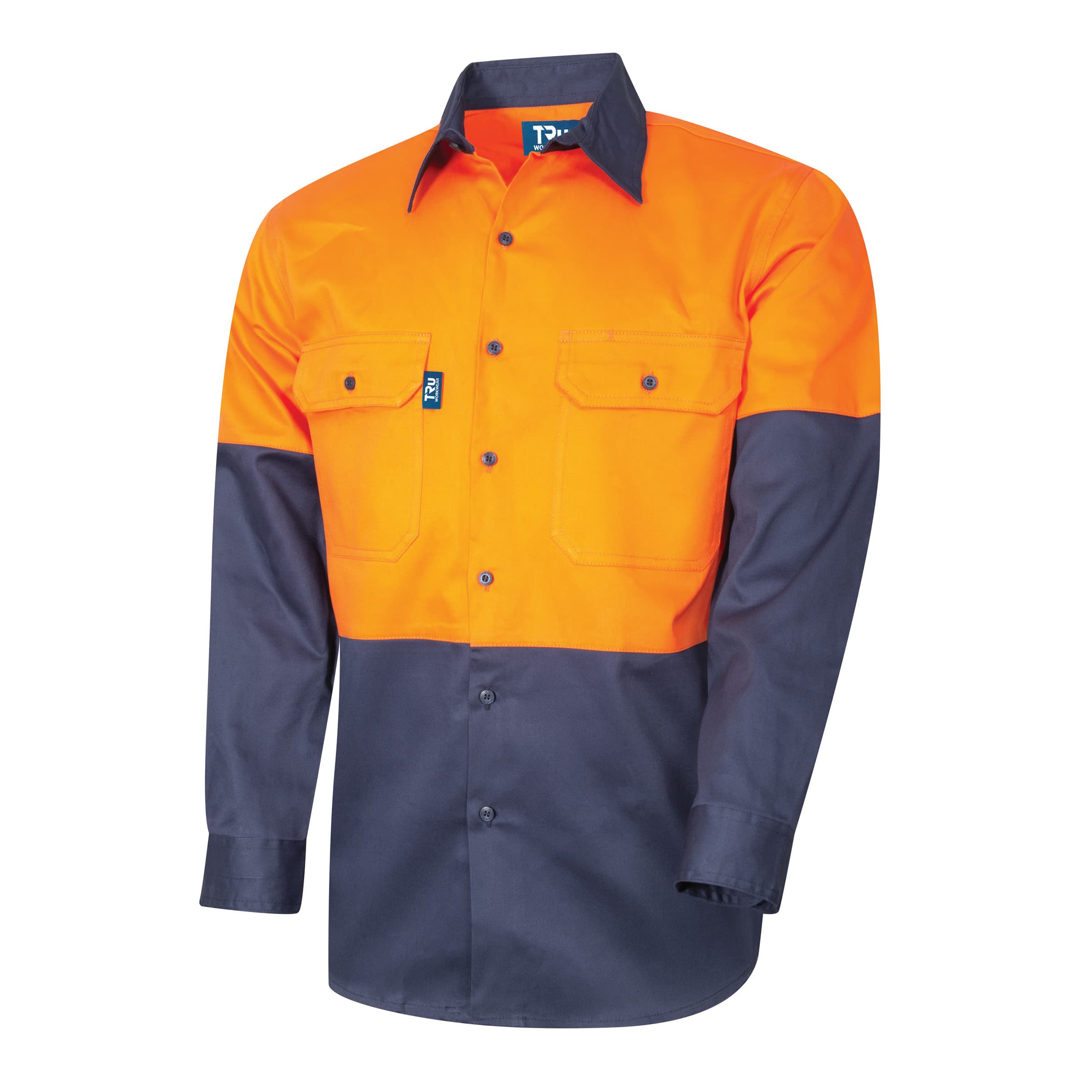 TRu Workwear Shirt 190gsm L/S Two Tone Cotton Drill_2