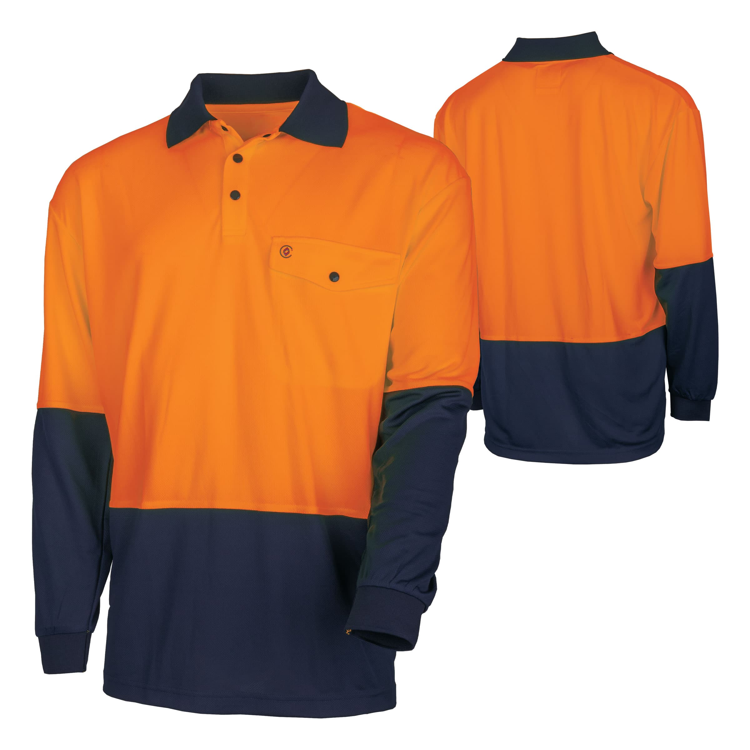 TRu Workwear Polo 175gsm Recycled Polyester Anti- Microbial Micromesh L/S Two Tone_8