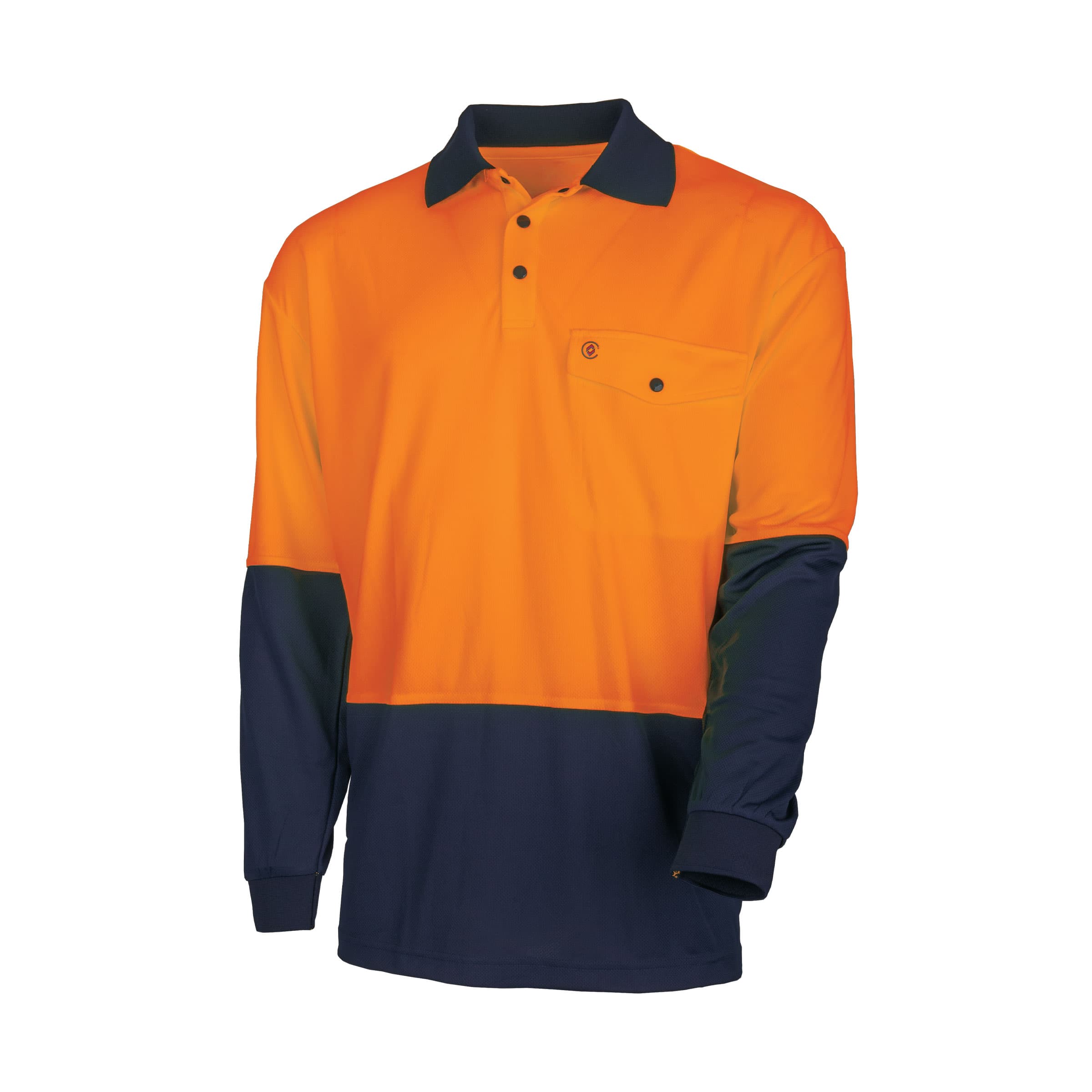 TRu Workwear Polo 175gsm Recycled Polyester Anti- Microbial Micromesh L/S Two Tone_9