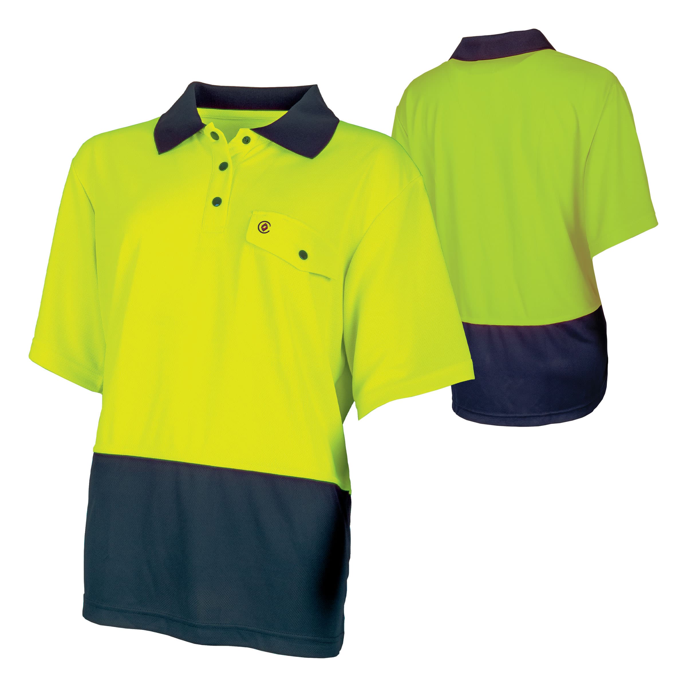 TRu Workwear Polo Women'S 175gsm Recycled Polyester Anti- Microbial Micromesh S/S Two Tone_1