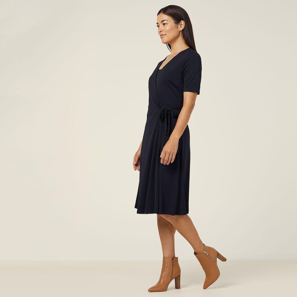 NNT Jersey Wrap Dress CAT699 (Dark Navy)_1