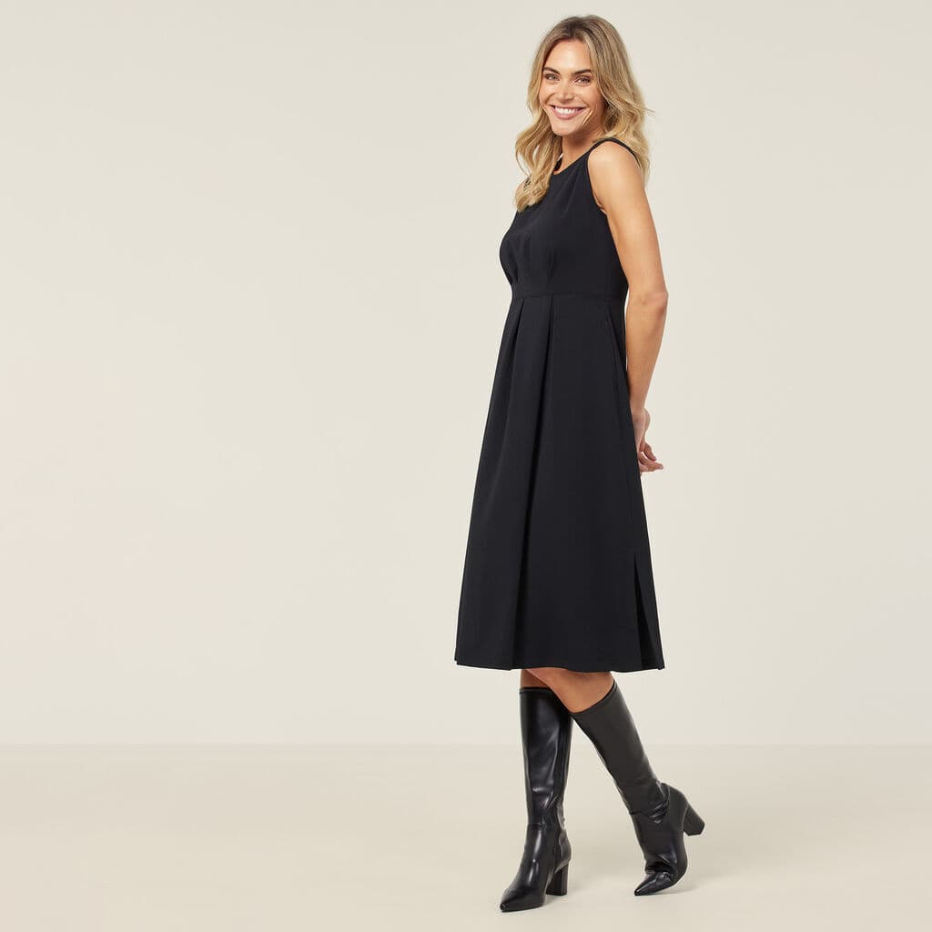 NNT Crepe Stretch Sleeveless Dress CAT69T (Black)_2