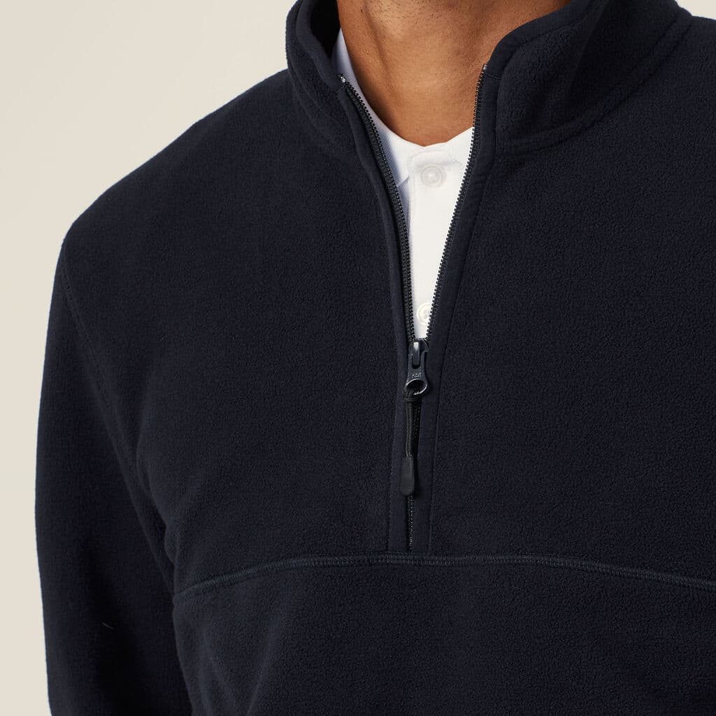 NNT Mens Polar Fleece Zip Neck Pullover CATBE9 (Navy)_4