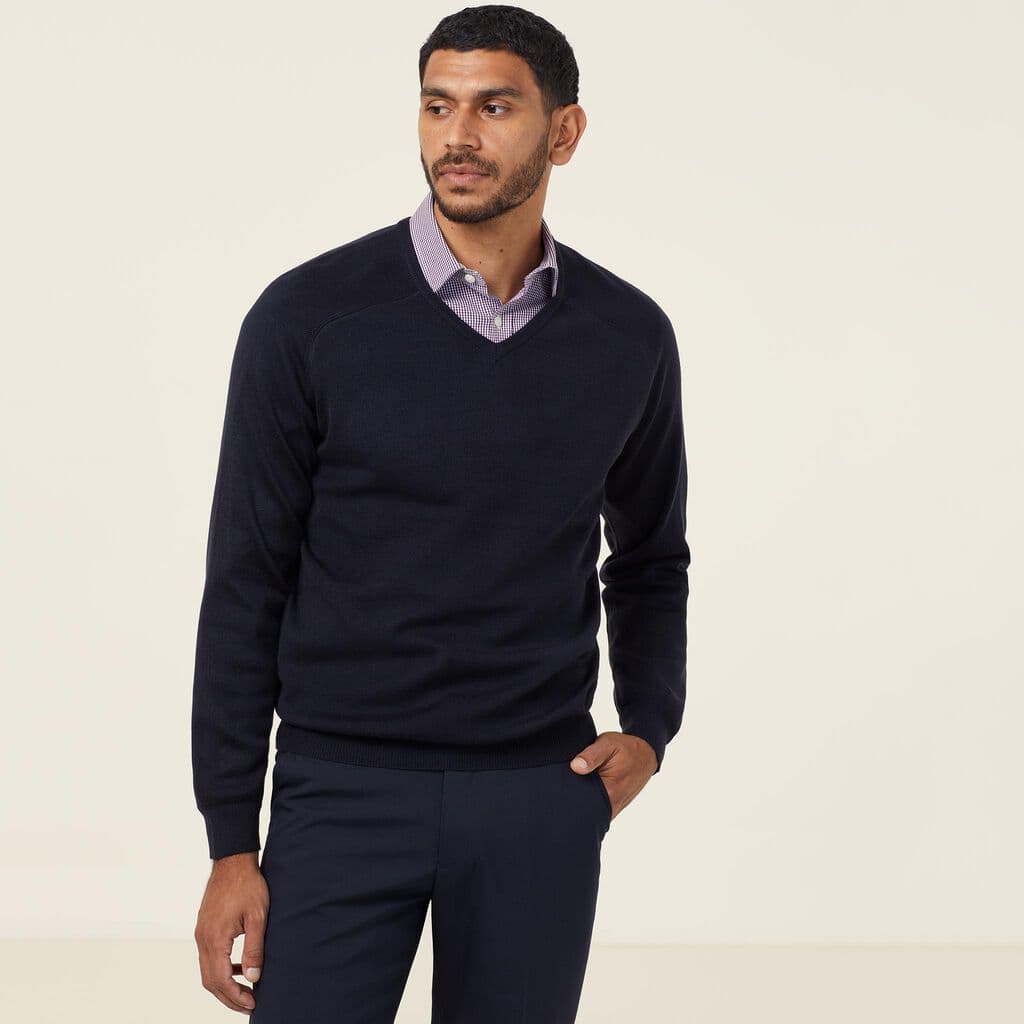 NNT V-Neck Sweater CATE33 (Navy)