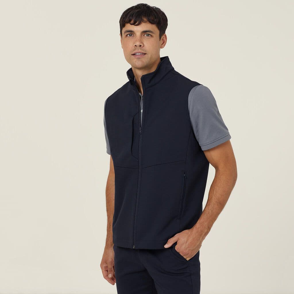 NNT Mens Bonded Fleece Zip Vest CATF2H (Navy)_1