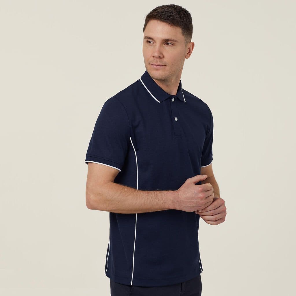 NNT Short Sleeve Tipped Polo CATJA2 (Navy/White)_1