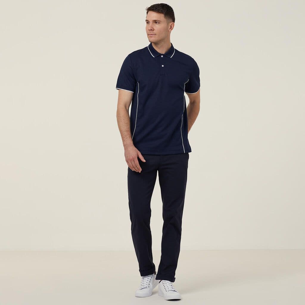 NNT Short Sleeve Tipped Polo CATJA2 (Navy/White)_3