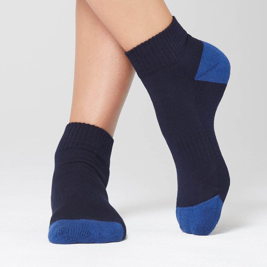 NNT Bamboo Sports Sock Ankle Length Contrast Heel CATKDN (Midnight Cobalt)