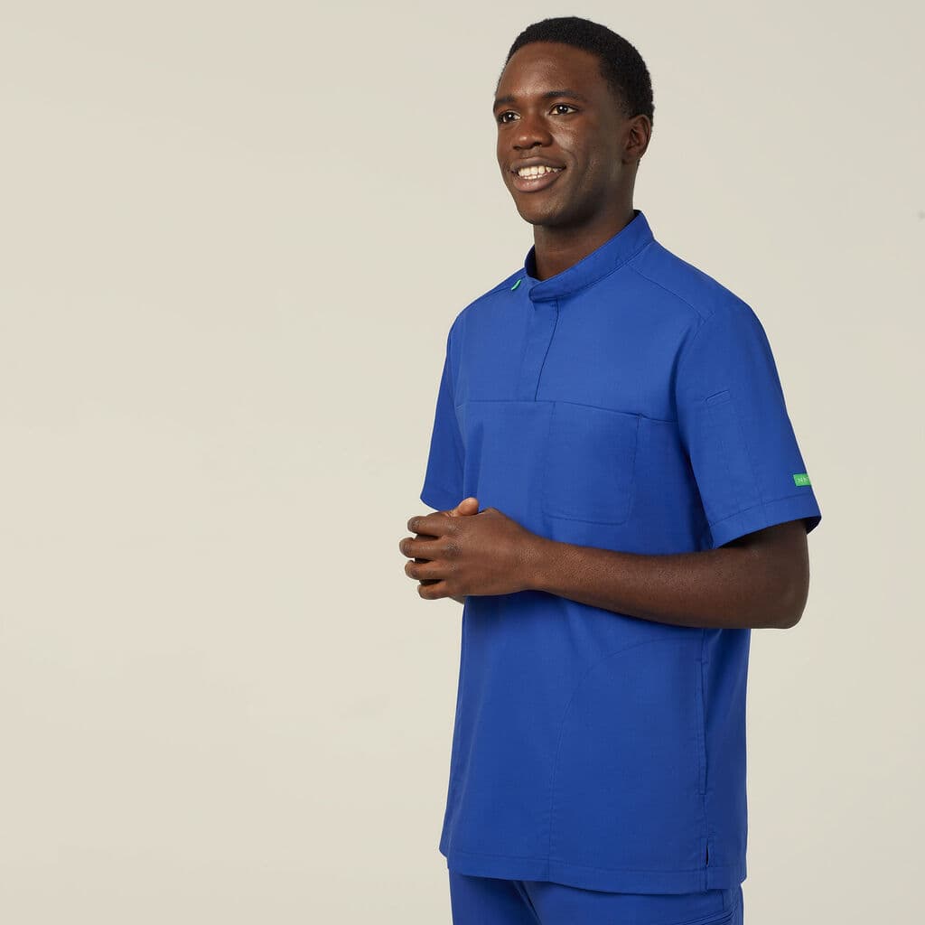 NNT Next-Gen Antibacterial Active Doherty Mandarin Collar Scrub Top CATRFN (Cobalt)_1