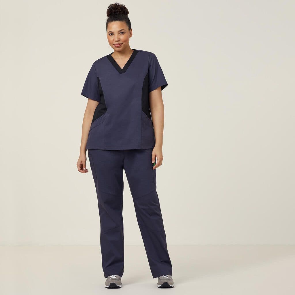 NNT Nightingale Scrub Top CATULL (Charcoal)_3