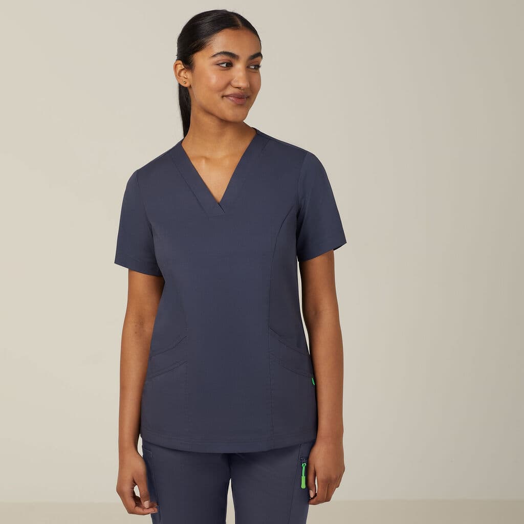 NNT Florence Scrub Top CATULM (Charcoal)