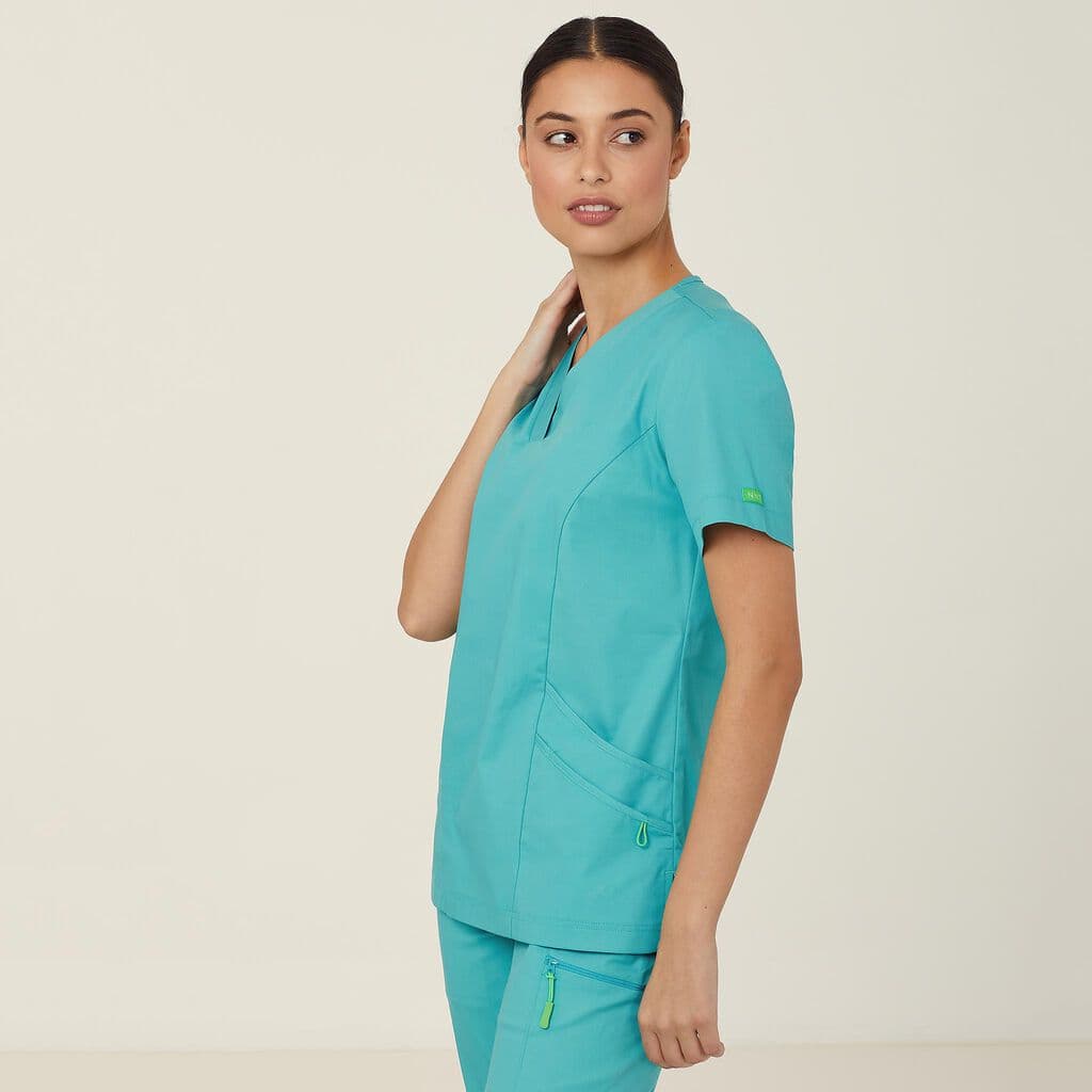 NNT Florence Scrub Top CATULM (Mint)_1