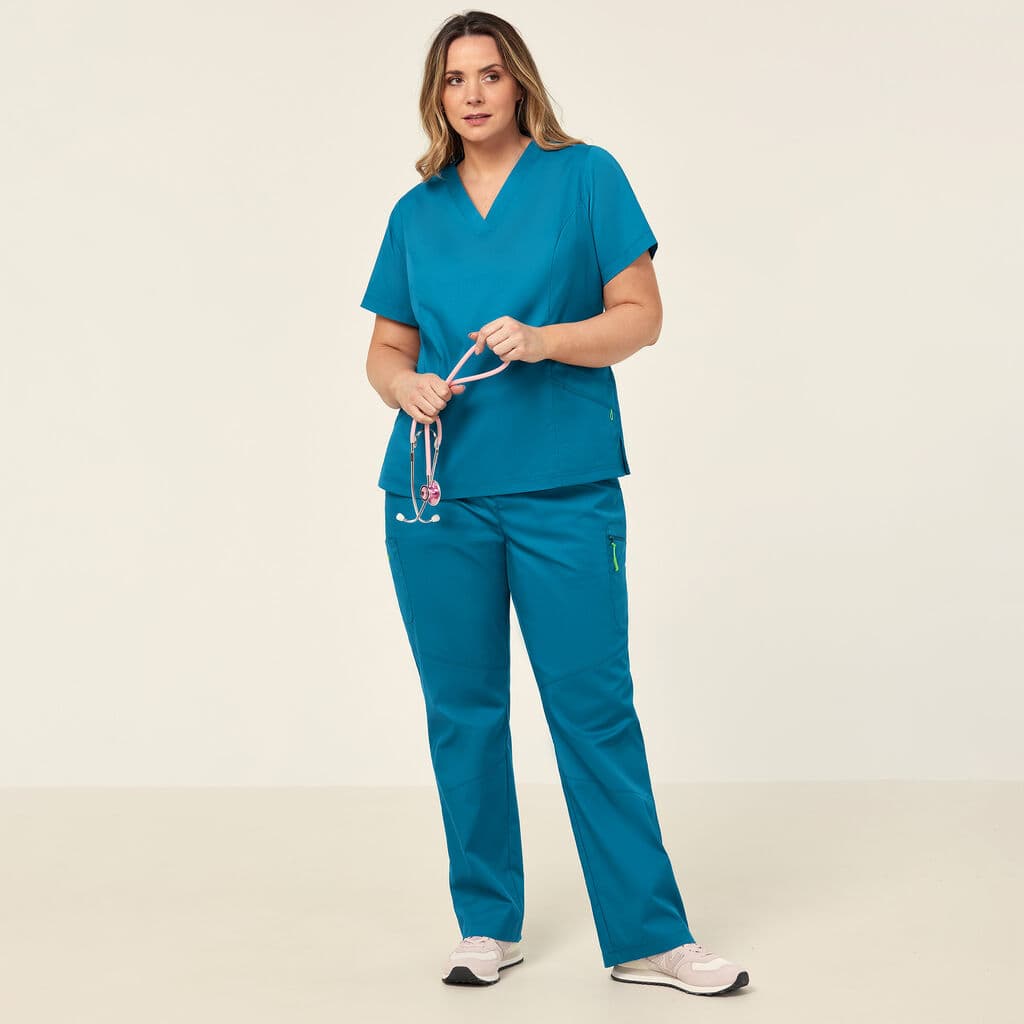 NNT Florence Scrub Top CATULM (Teal)_3