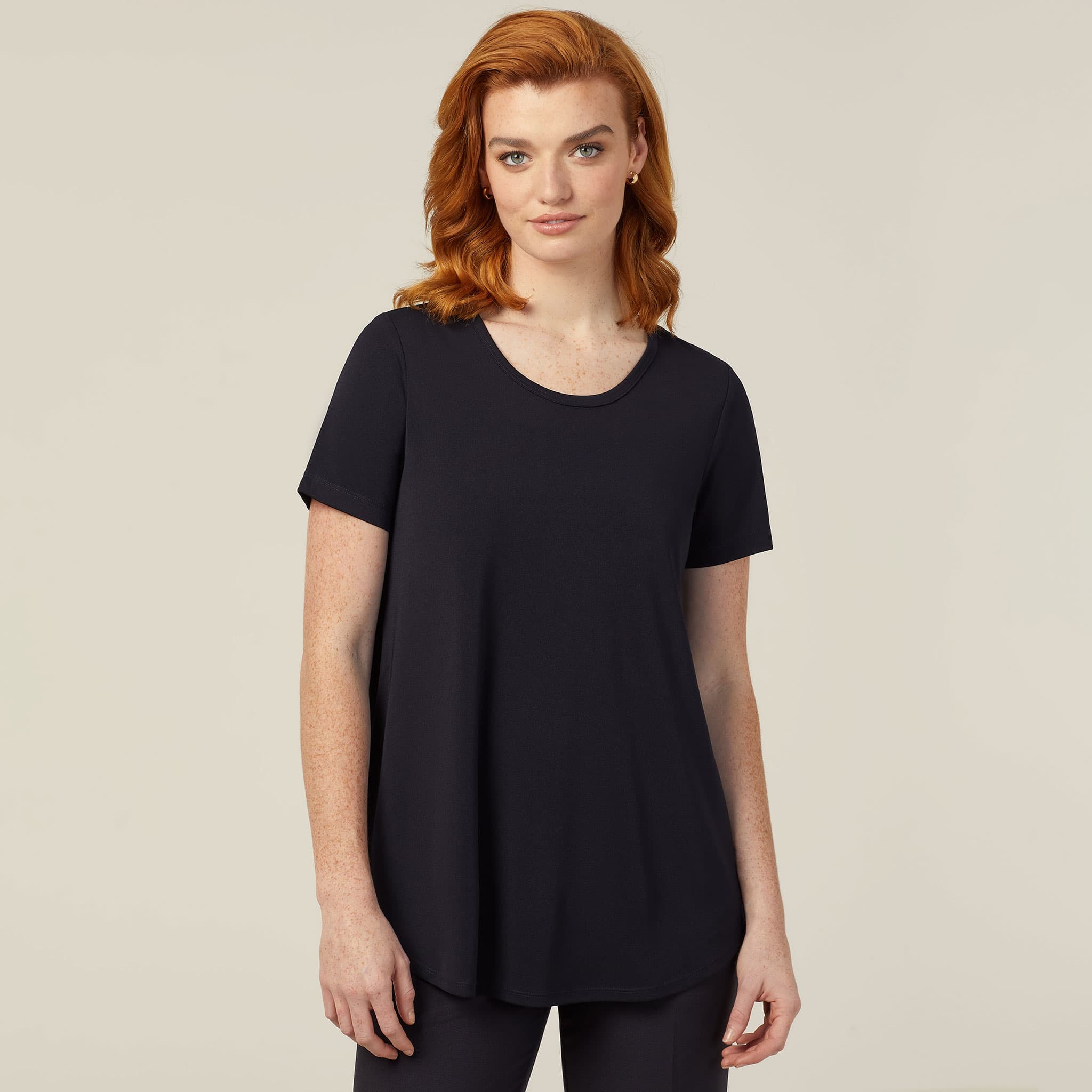 NNT Matt Jersey Short Sleeve Swing Top CATUQW (Dark Navy)