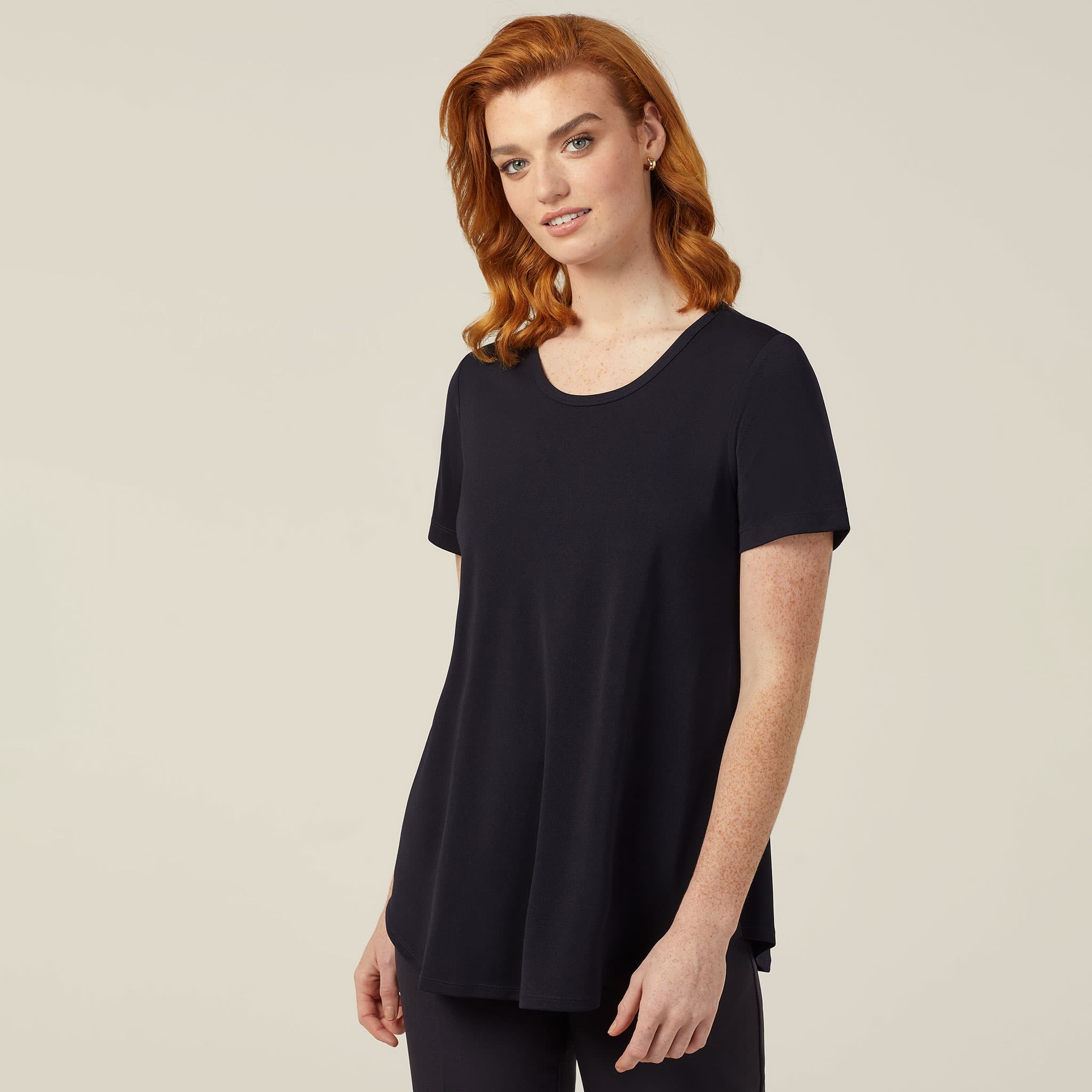 NNT Matt Jersey Short Sleeve Swing Top CATUQW (Dark Navy)_1