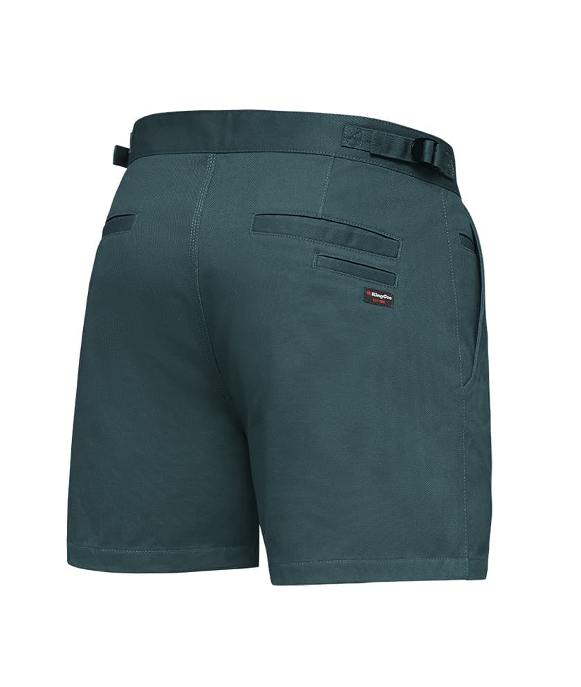 KingGee Mens Drill Utility Shorts (Green)_1