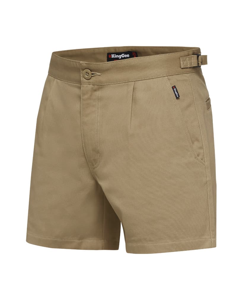 KingGee Mens Drill Utility Shorts (Khaki)