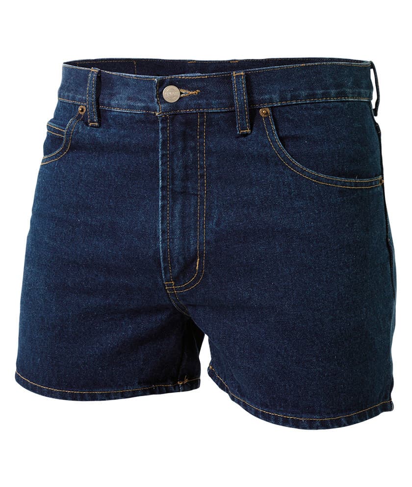 KingGee Mens Stretch Denim Work Short (Stonewash)