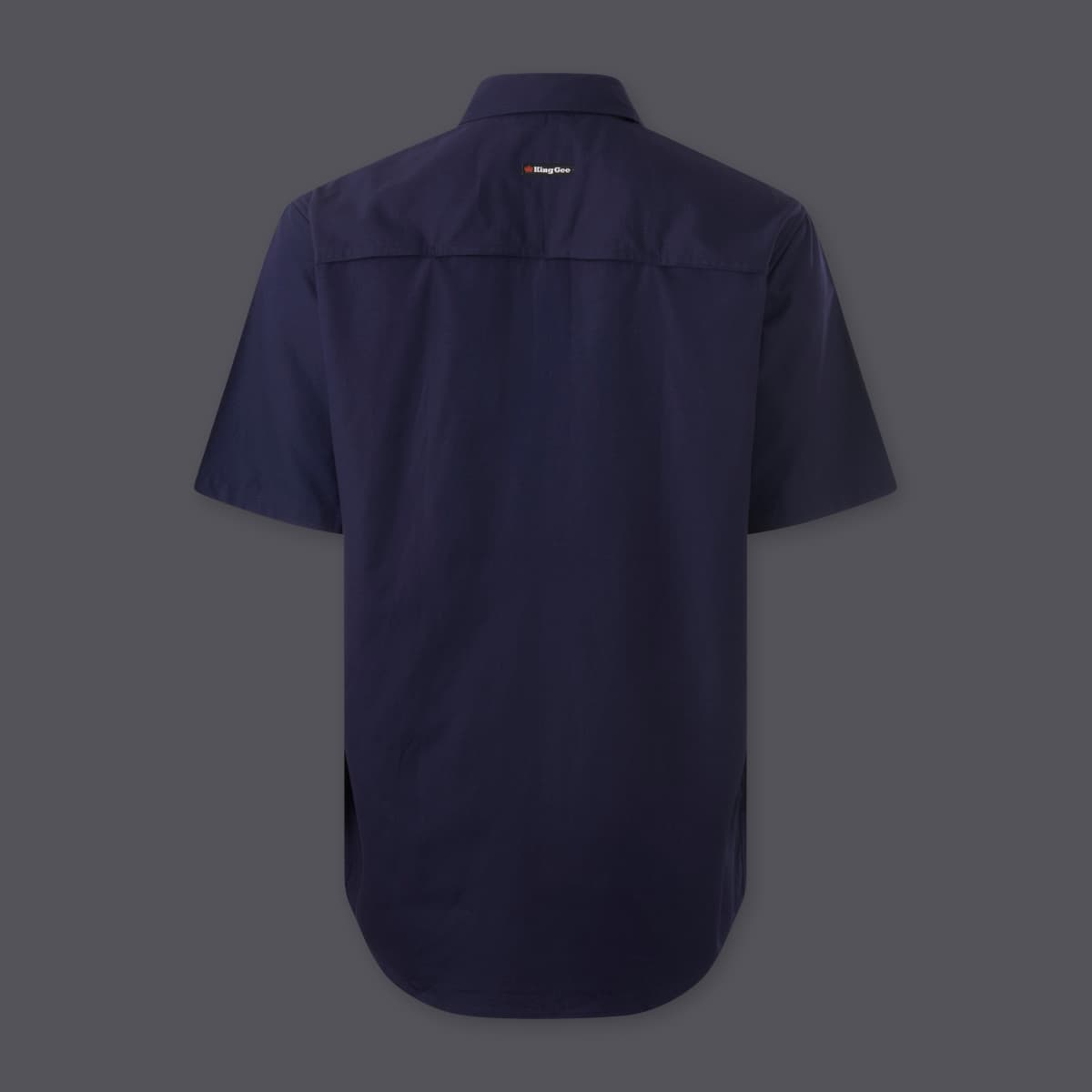 KingGee Mens Workcool Vented Closed Front Shirt Short Sleeve (Navy)_2