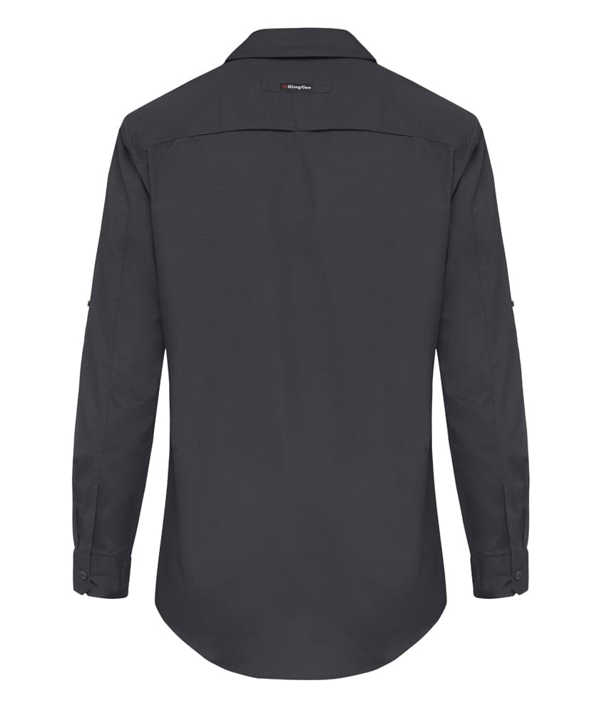 KingGee Mens Workcool 2 Shirt Long Sleeve (Charcoal)_1